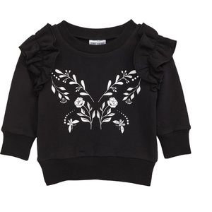 Like new Tiny Tribe Floral Frill Sweater